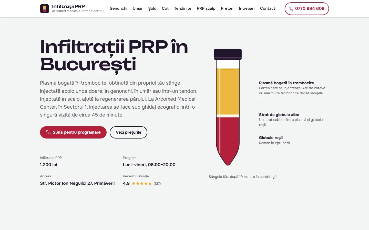 Captură a site-ului Infiltrații PRP București
